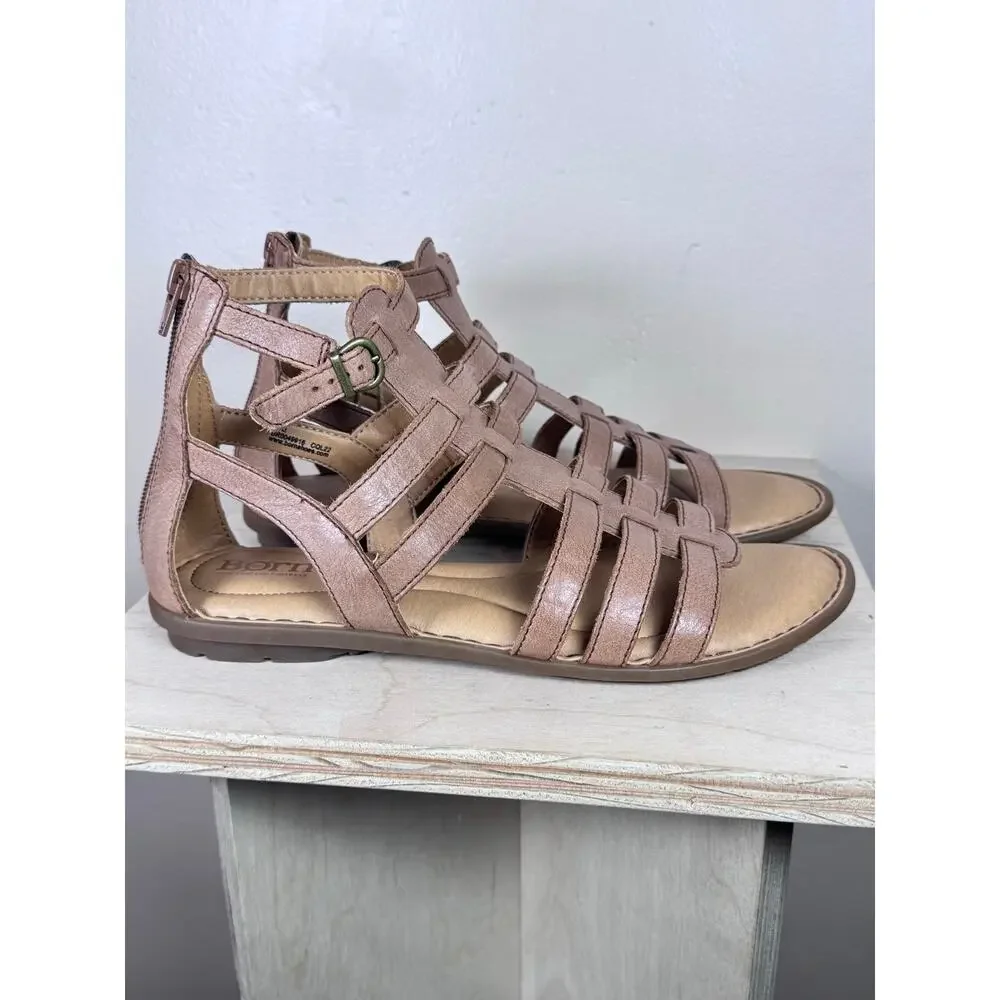 Born Women's Tan Strappy Gladiator Sandals